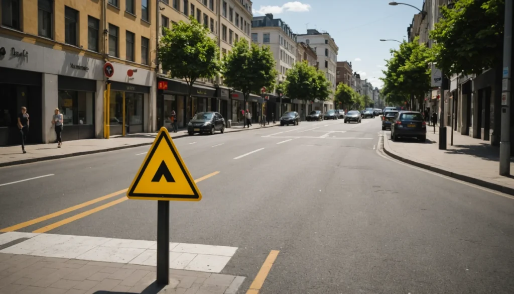 panneau triangle jaune signification