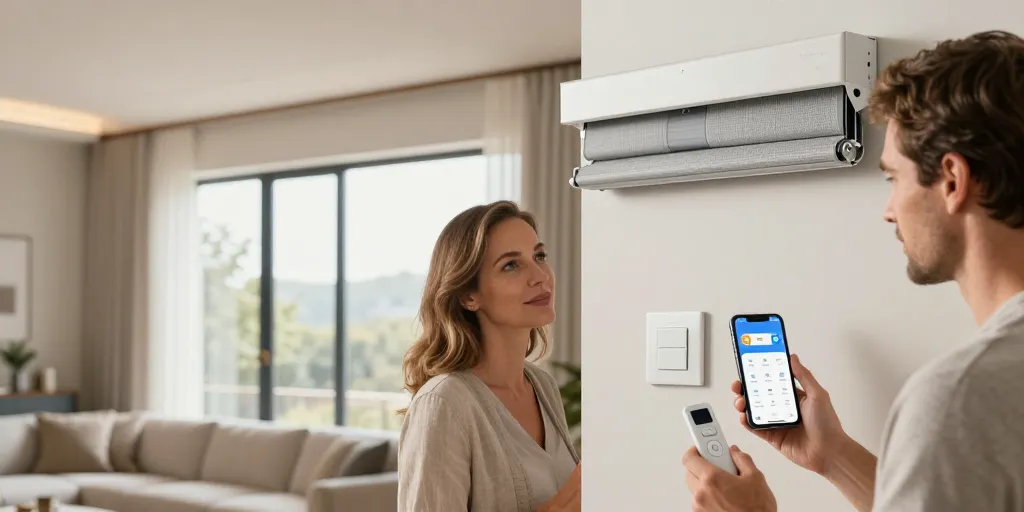 store intérieur motorisé