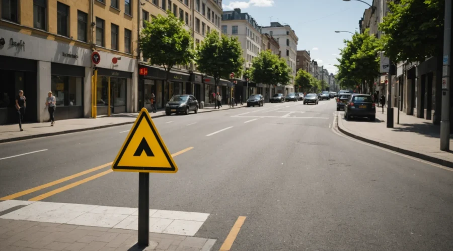 panneau triangle jaune signification