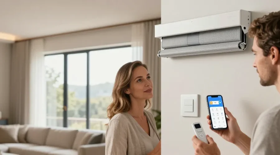 store intérieur motorisé